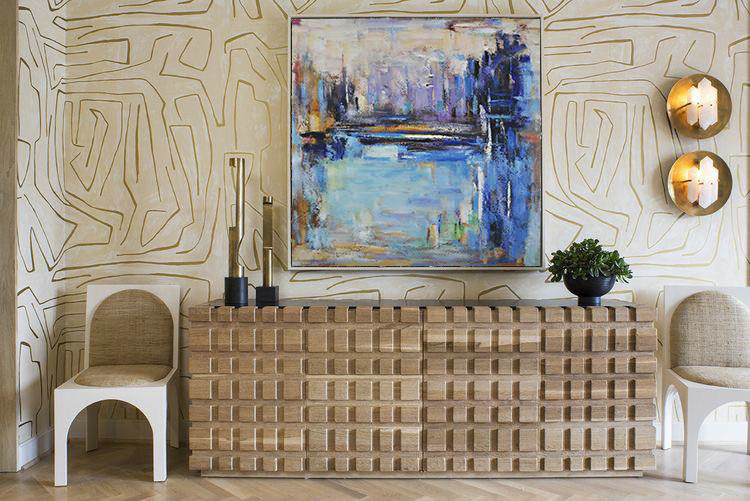 Handmade Large Painting,Oversized Abstract Landscape Painting,Acrylic Painting On Canvas,Purple,Blue,Yellow.etc